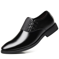 Men's Comfortable Walking Modern Leather Lace Up Oxford Dress Casual Shoes Black - Amedeo Exclusive