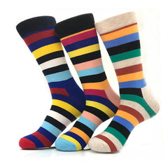 Men's Stripes Colorful Socks Assorted Bundle 3pk - Amedeo Exclusive