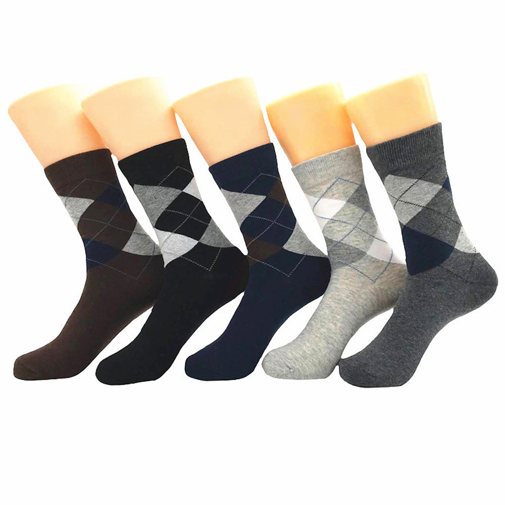 Men's New 5pk Assorted Bundle Soft Multicolor Colorful Socks - Amedeo Exclusive