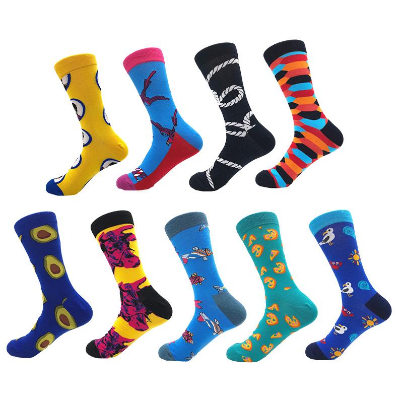 Men's printed pics 9pk Assorted Bundle Colorful Socks - Amedeo Exclusive