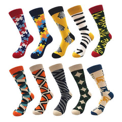Amedoe Men's Colorful Multiple Style Pattern 10 Pack Assorted Bundle Socks - Amedeo Exclusive