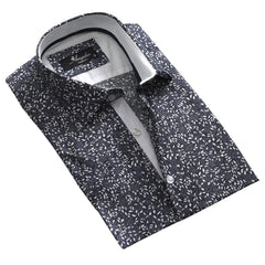 Men's Button Down Short Sleeve Shirt | Men's Tailor Fit Cotton Dress Shirts - Amedeo Exclusive