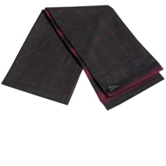 Men's Microfiber Soft Comfortable Black Red Wool Scarf - Amedeo Exclusive
