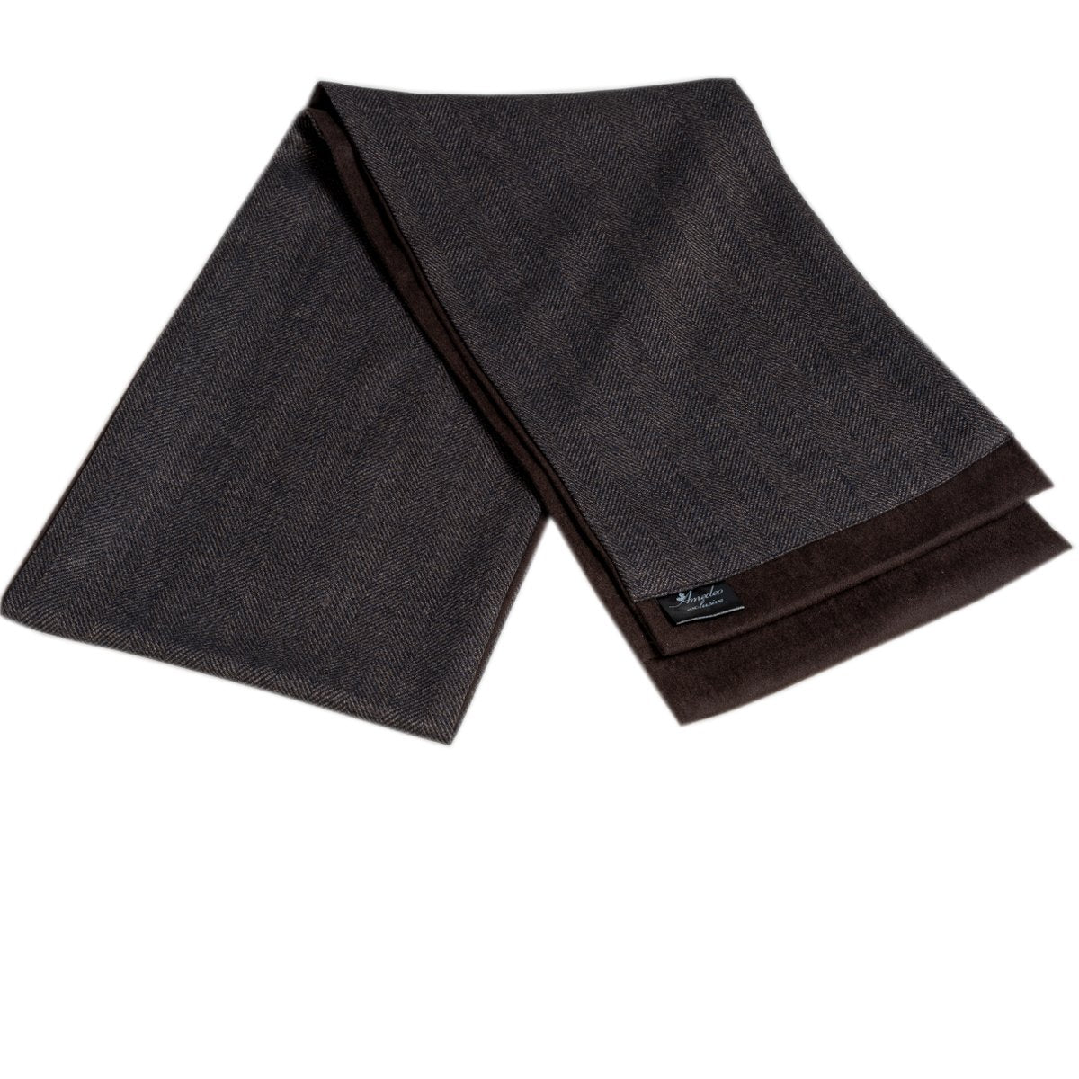 Men Microfiber Soft Comfortable Brown Wool Scarf - Amedeo Exclusive