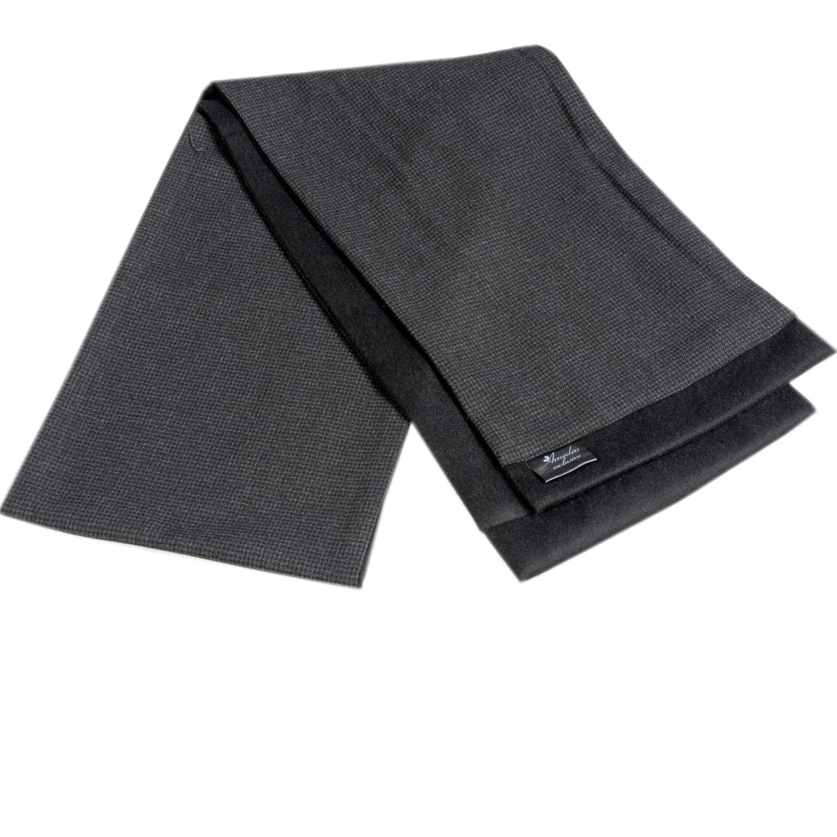 Men Microfiber Soft Comfortable Dark Grey Wool Scarf - Amedeo Exclusive
