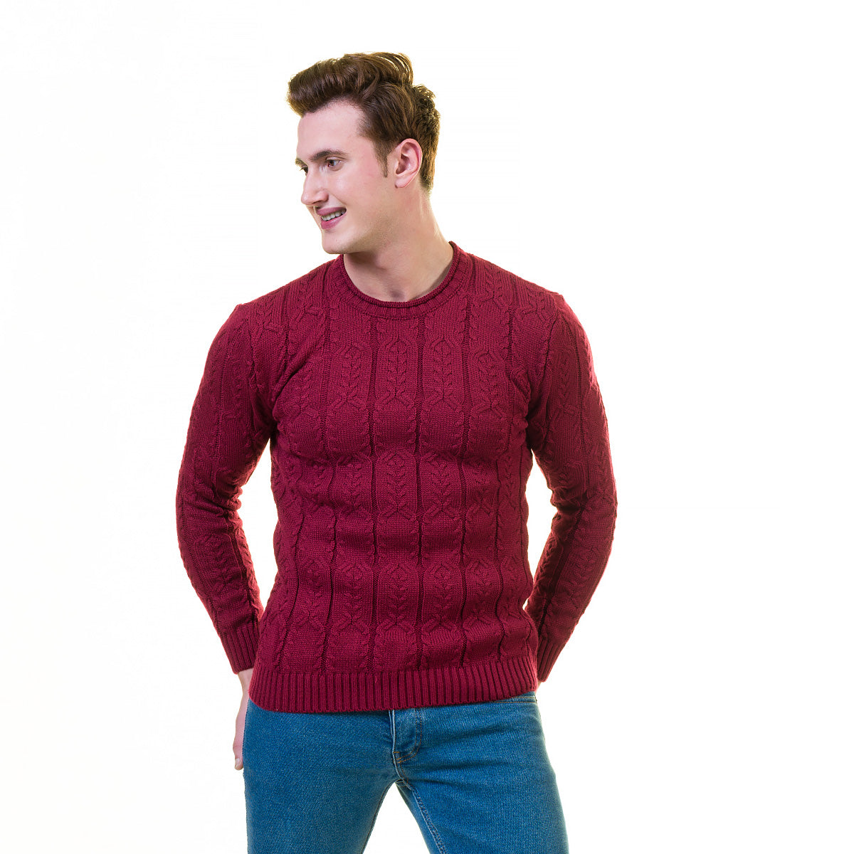 European Wool Luxury Zippered With Sweater Jacket Warm Winter Tailor Fit