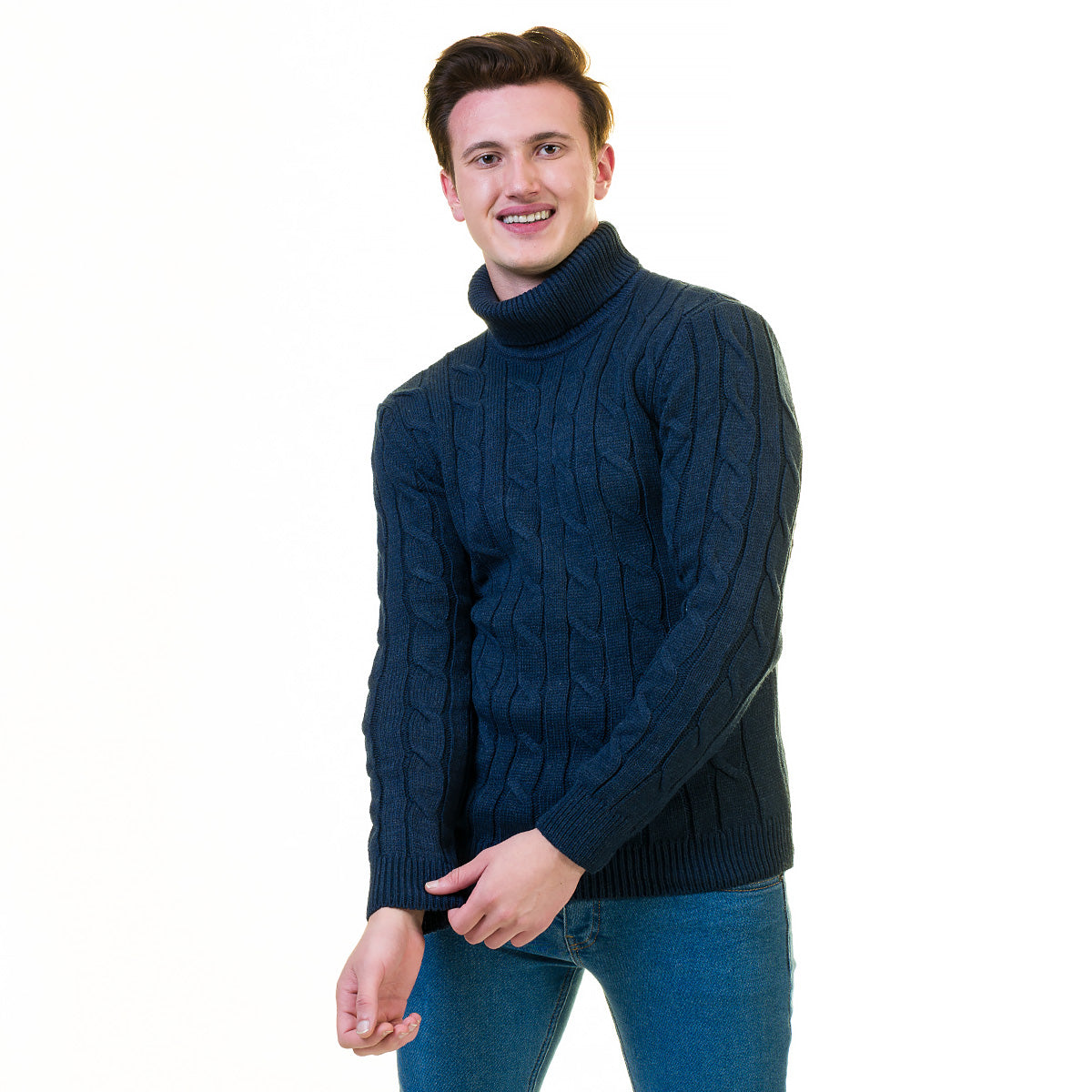 European Wool Luxury Zippered With Sweater Jacket Warm Winter Tailor Fit