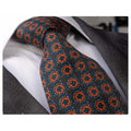 Men' s Fashion Orange Champagne Circles Neck Tie  Box Premium Quality - Amedeo Exclusive