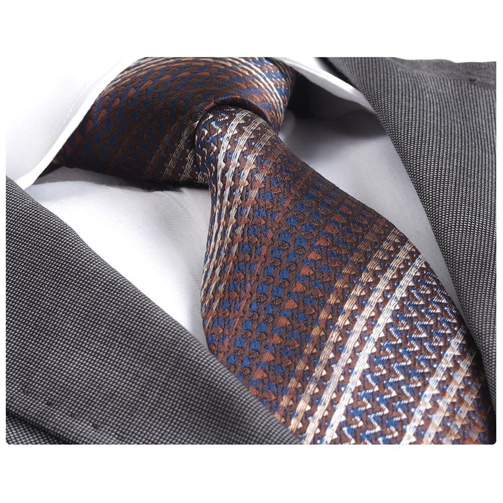 Men's Fashion Brown Knitted Neck Tie Gift box - Amedeo Exclusive