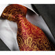Men's jacquard Gold Pink Purple Paisley Premium Neck Tie With Gift Box - Identical - Amedeo Exclusive