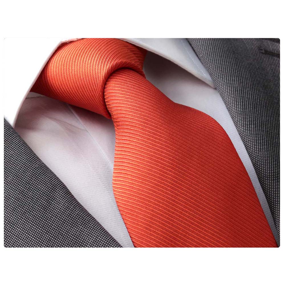 Red Neck Tie Mens Designer Silk Necktie with Gift Box - Premium Quality made in Europe - Amedeo Exclusive