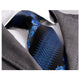 Men's Fashion Black Blue Snake Skin Tie Silk Neck Tie Gift Box - Amedeo Exclusive