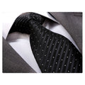 Men's jacquard Black White Premium Neck Tie With Gift Box - Amedeo Exclusive