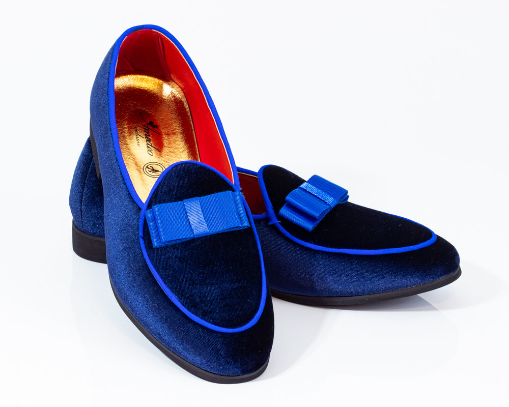 Premium Blue Loafers for men designer slip on casual / dress shoes – Luxury Leather - Amedeo Exclusive
