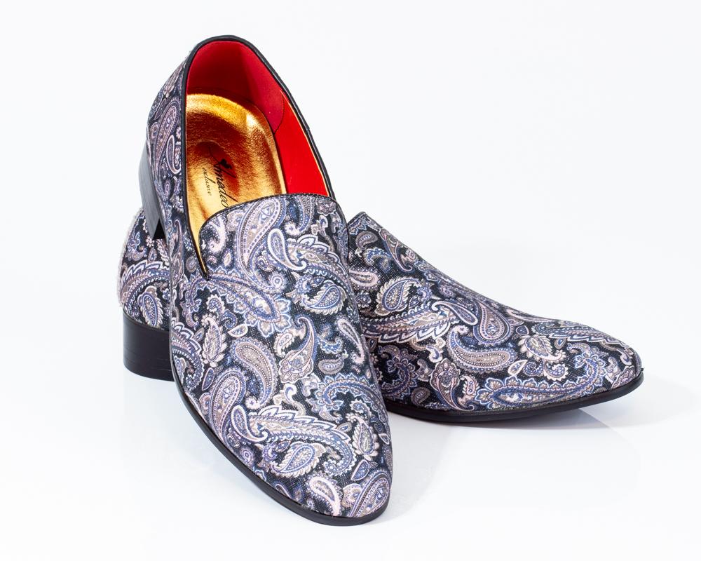 Premium Multicolor Floral Loafers for men designer slip on casual / dress shoes – Luxury Leather - Amedeo Exclusive