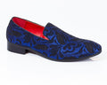 Premium Black And Blue Loafers for men designer slip on casual / dress shoes – Luxury Leather - Amedeo Exclusive