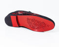 Premium Red And Black Loafers for men designer slip on casual / dress shoes – Luxury Leather - Amedeo Exclusive
