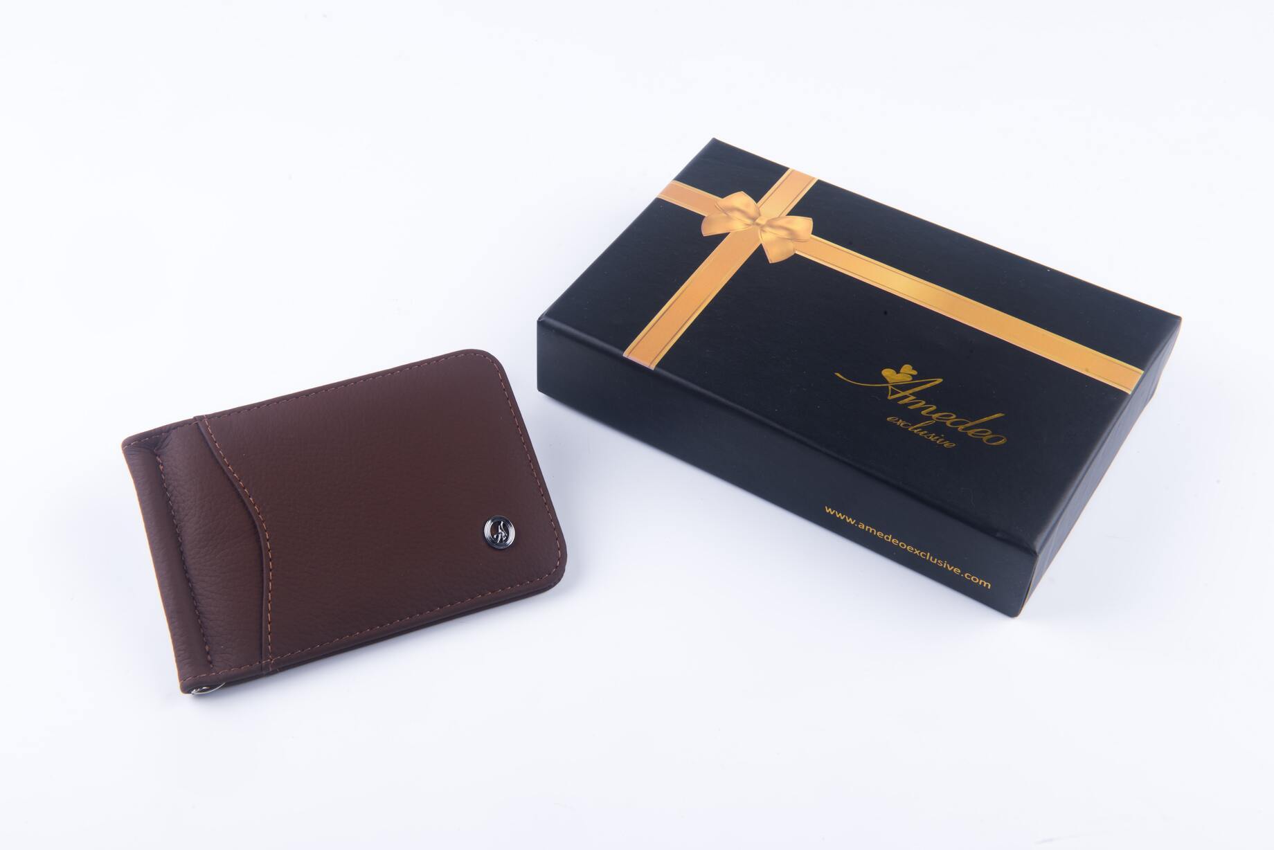 Leather Wallets Brown2 -AMLW-0004 - Amedeo Exclusive