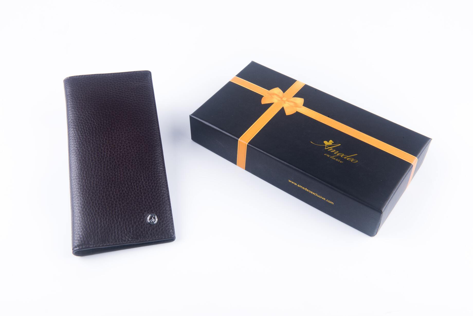 Leather Wallets Brown3 -AMLW-0006 - Amedeo Exclusive