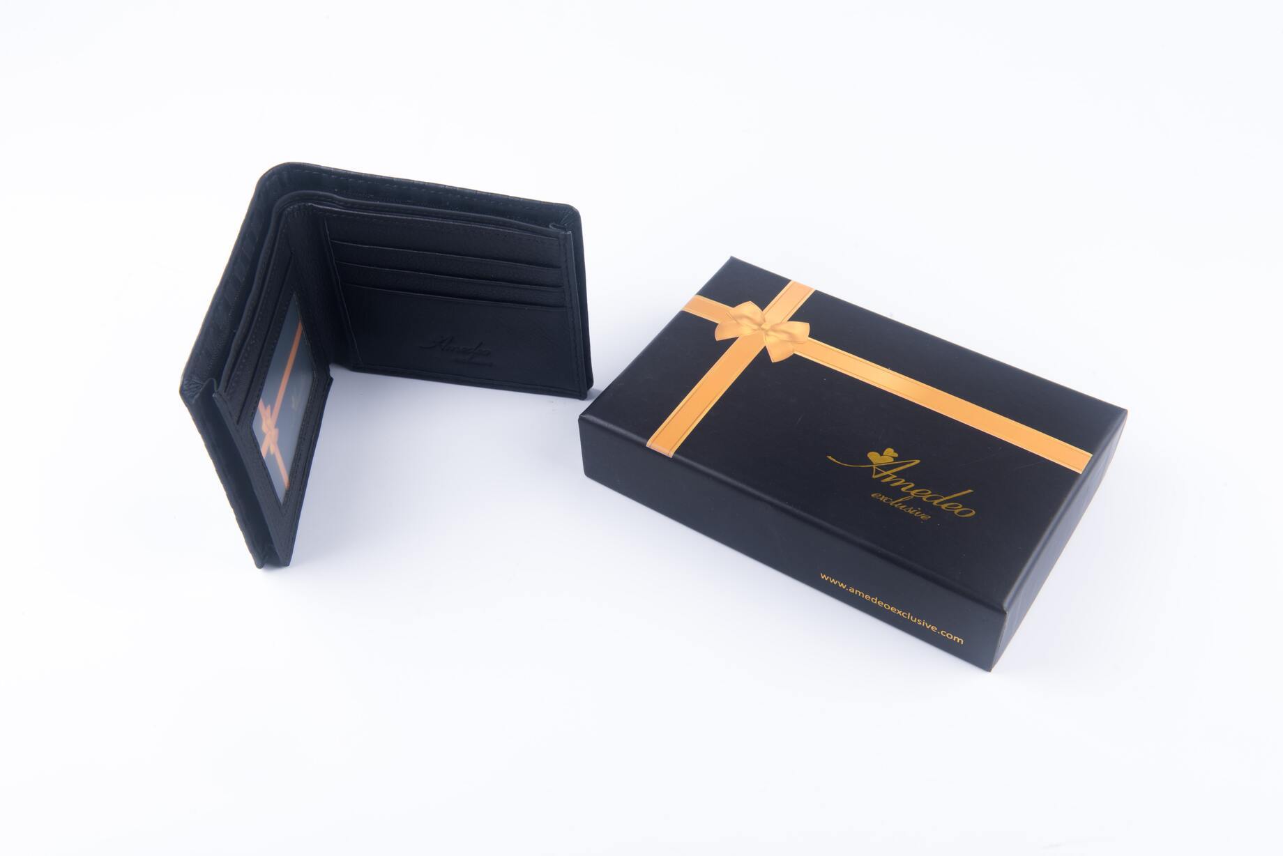 Leather Wallets Black4 -AMLW-0008 - Amedeo Exclusive