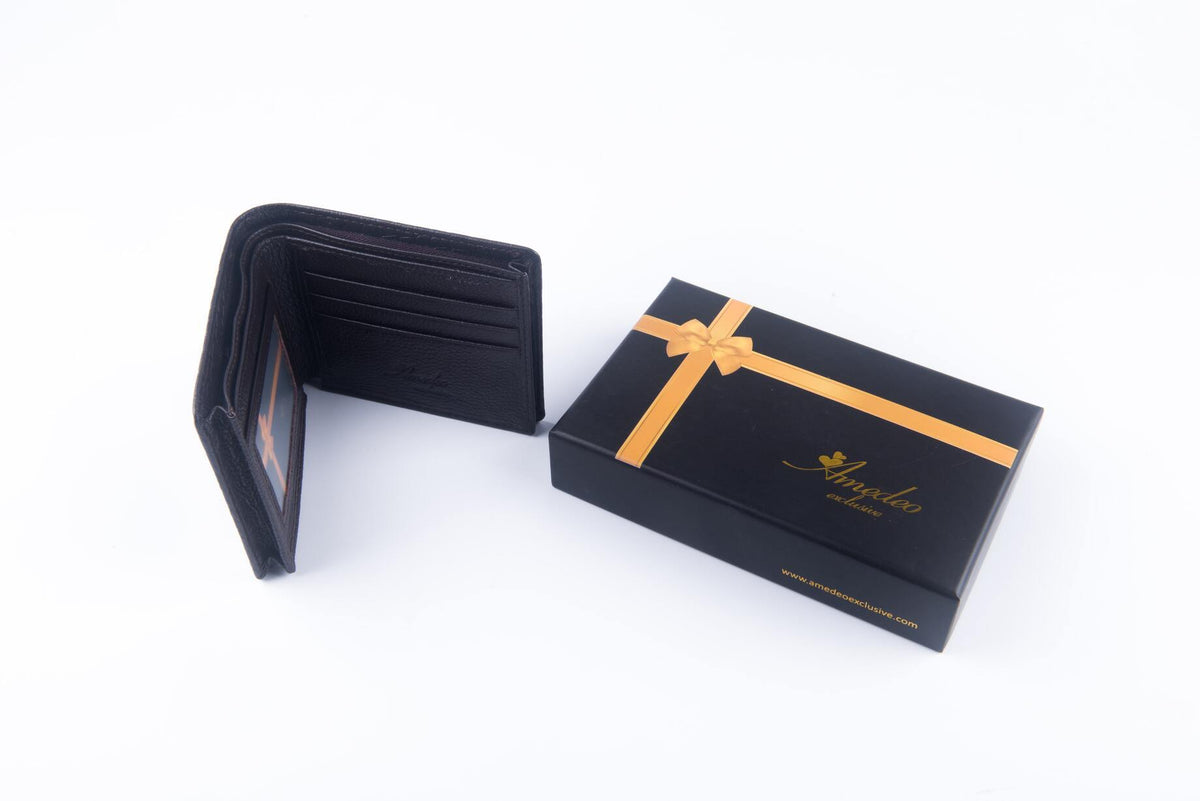 Leather Wallets Dark Brown -AMLW-0012 - Amedeo Exclusive