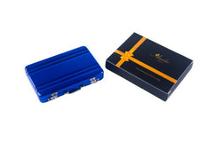 Metal Mens pocket sized Blue Business Card Holder / Card Case / Visiting Card Case