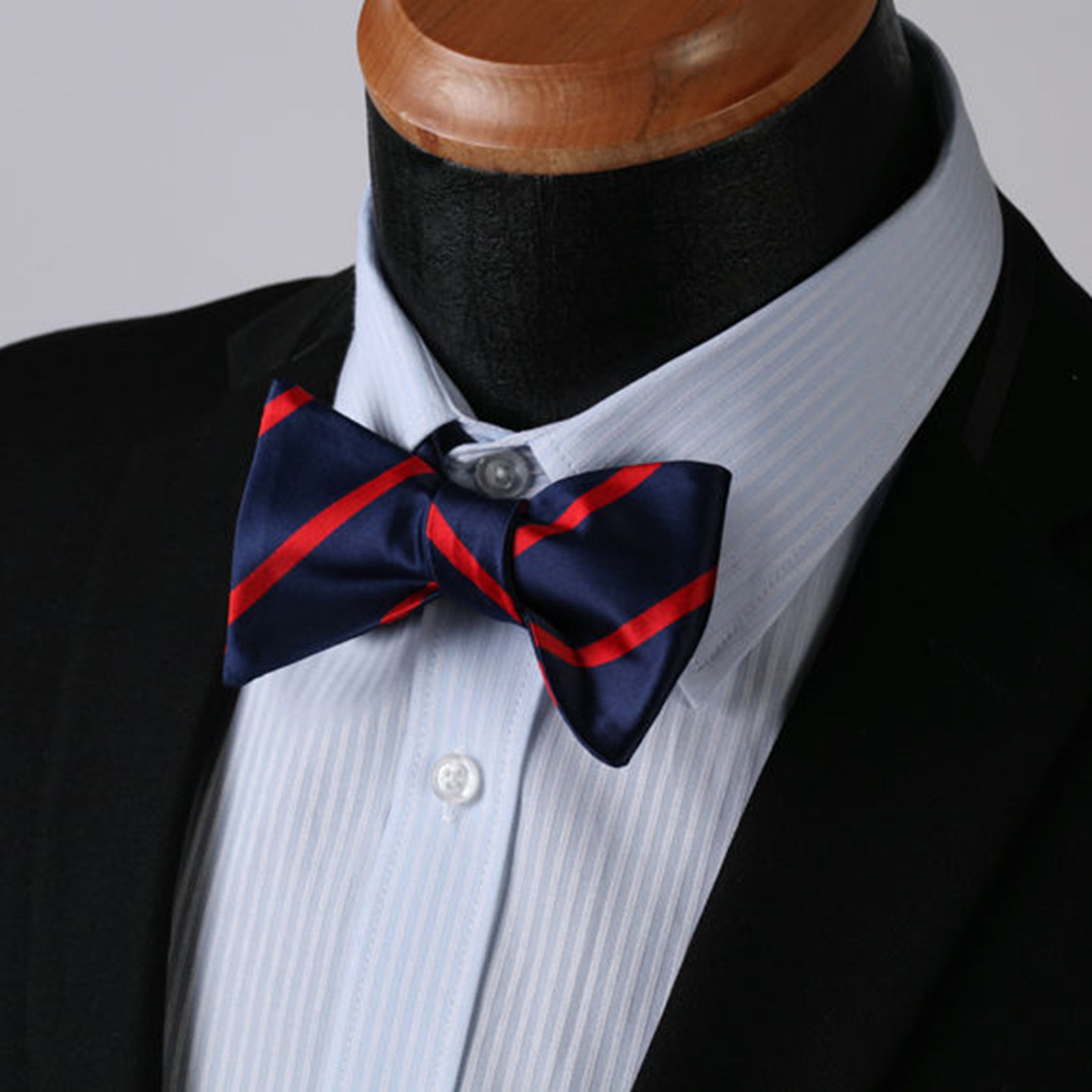 Mens Check Silk Self tie Bow Tie with Pocket Squares Set - Amedeo Exclusive