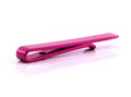 Men's Pink Shiny Metallic Stainless Steel Tie Clips - Amedeo Exclusive