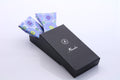 Men's Blue and Yellow Floral Silk Self Tie Bow Tie with Pocket Handkerchief - Amedeo Exclusive
