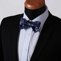 Floral Mens Silk Self tie Bow Tie with Pocket Squares Set - Amedeo Exclusive