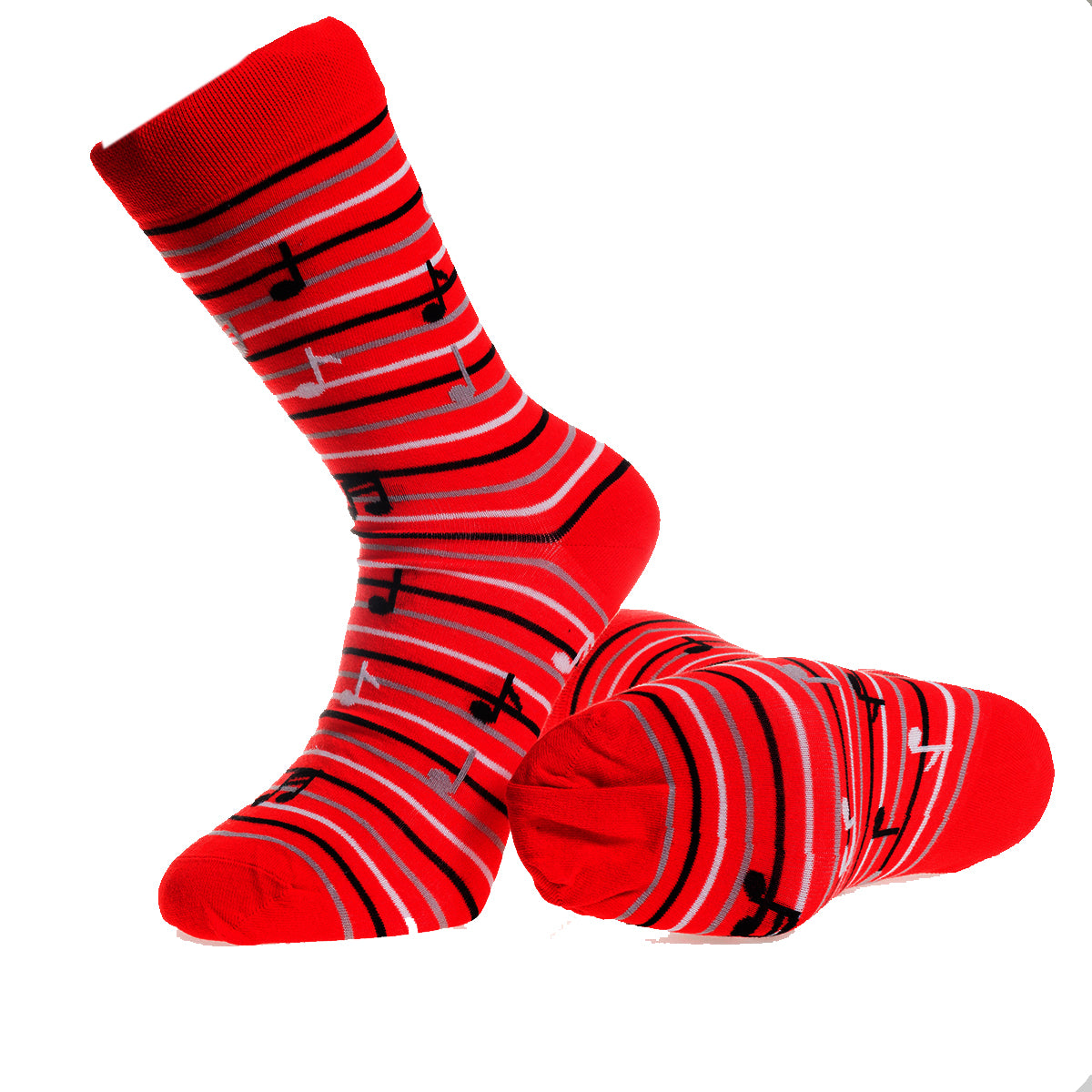 Black and Red -European Made - Egyptian Cotton Socks - Premium Cotton Fun socks with Soft Elastic