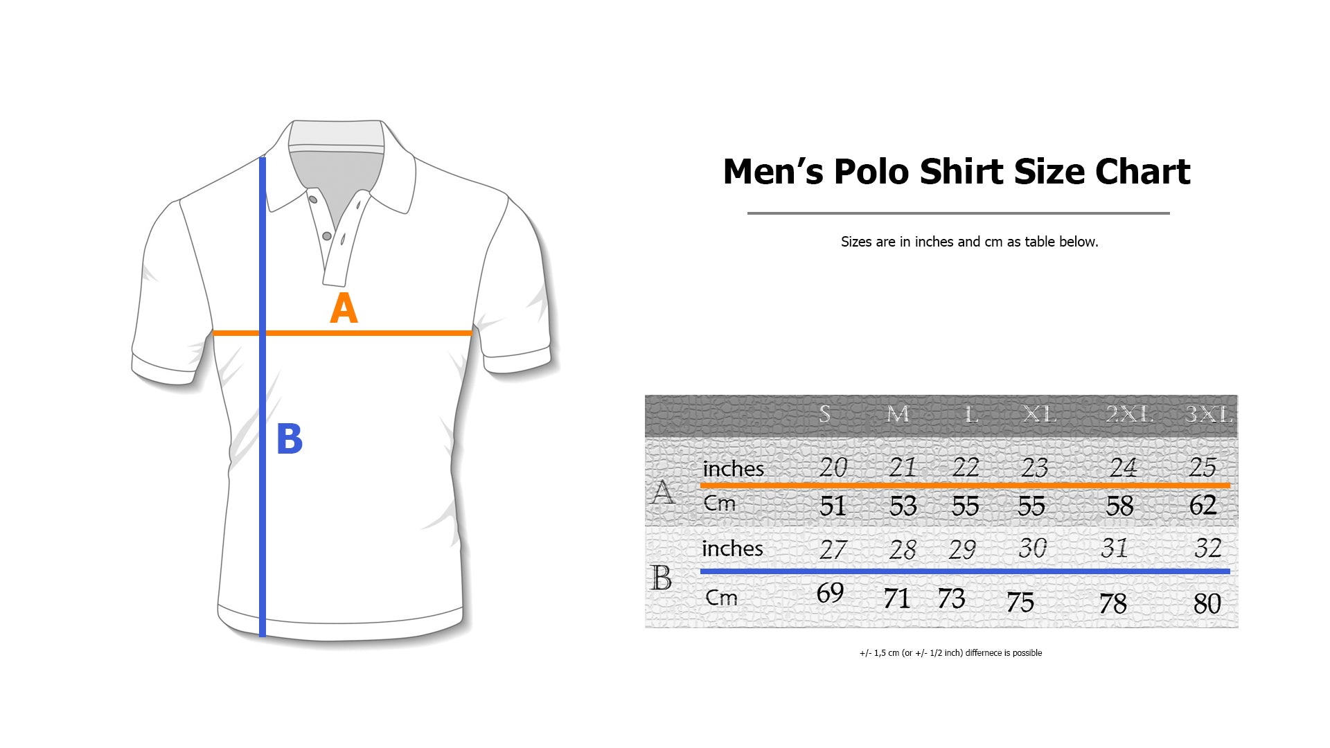Adidas polo t shirt size chart shop