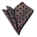 Pocket Black Brown Blue Squares Hanky Handkerchief-Amedeo Exclusive - Amedeo Exclusive