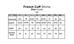 Grey Mens Slim Fit French Cuff French Cuff Shirts With Cufflink Holes - Casual And Formal